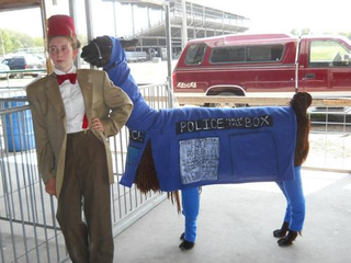 Illustration for article titled This is the weirdest TARDIS cosplay we've ever seen